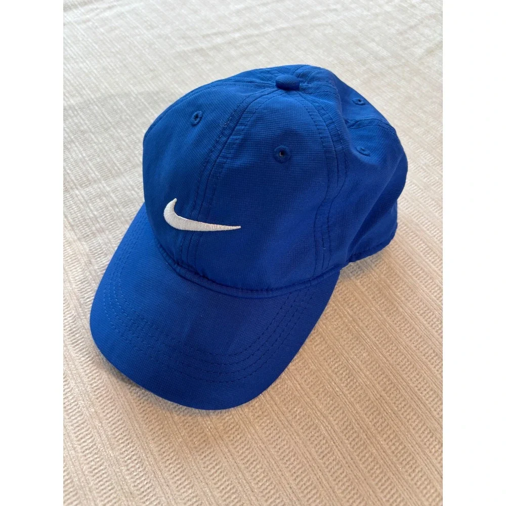 Nike Dri-FIT Kids Adjustable Royal Blue Ripstop Baseball Hat Cap 2748-U89